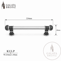 C 294 ANTİK GÜMÜŞ SARAY KULP 224MM C 294 ANTİK GÜMÜŞ SARAY KULP 224MM